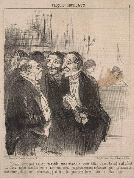 Croquis Musicaux - Ah! monsieur, quel talent possédé mademoiselle votre fille...