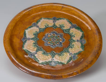Tripod offering plate, sancai ware