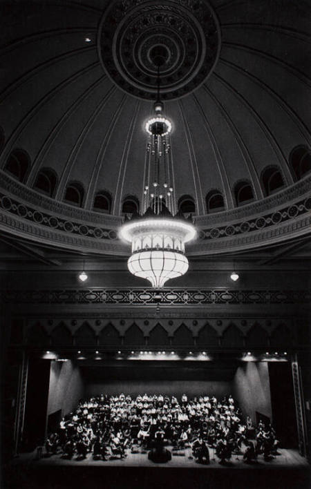 Pittsburgh: Orchestra under chandelier