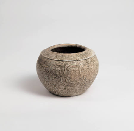 Jar (guan) with stamped patterns